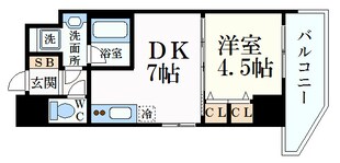 三ノ宮駅 徒歩7分 9階の物件間取画像